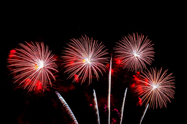 Spettacolo di fuochi d'artificio.
