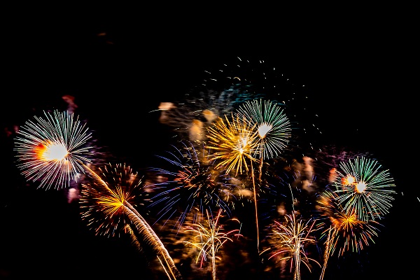 Spettacolo di fuochi d'artificio.